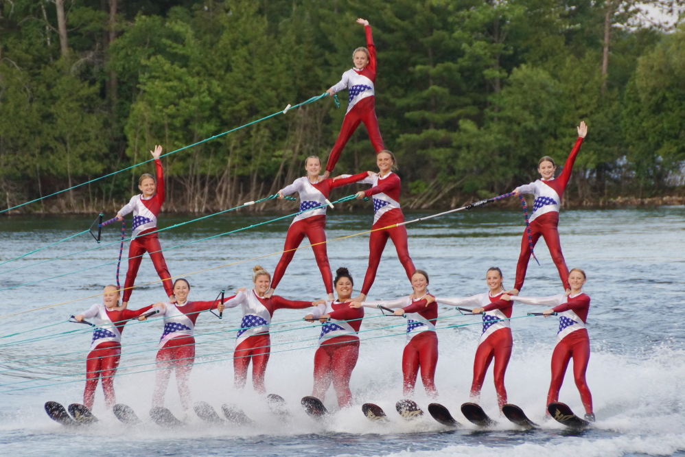 The first ski show of the week hit the water before the storms.