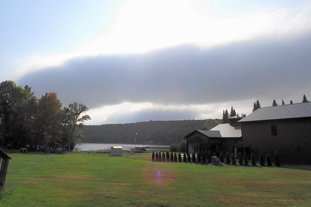 Evenings before rainy, misty days, came with a helpful warning sky.