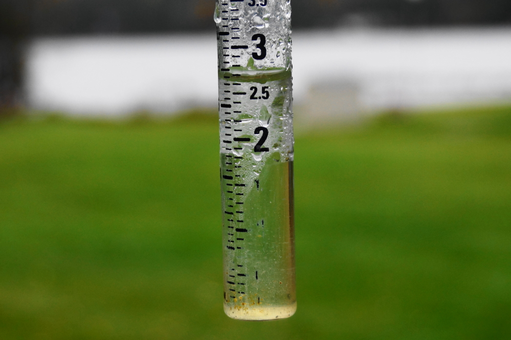 By the time the rain ended on Friday, the lake was over 2.7 inches deeper.