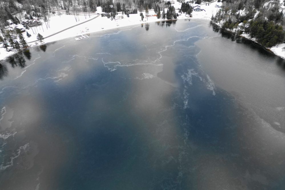 Well before the weekend, the north end of the lake got a nice coat of ice.