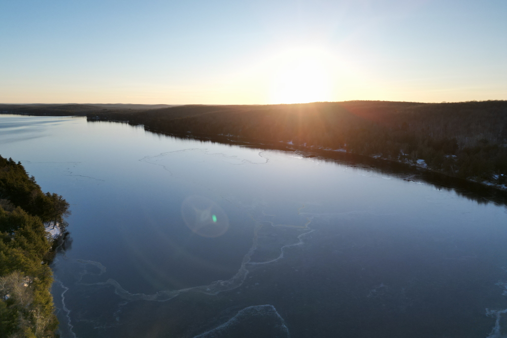 The ice extended a few hundred feet south.