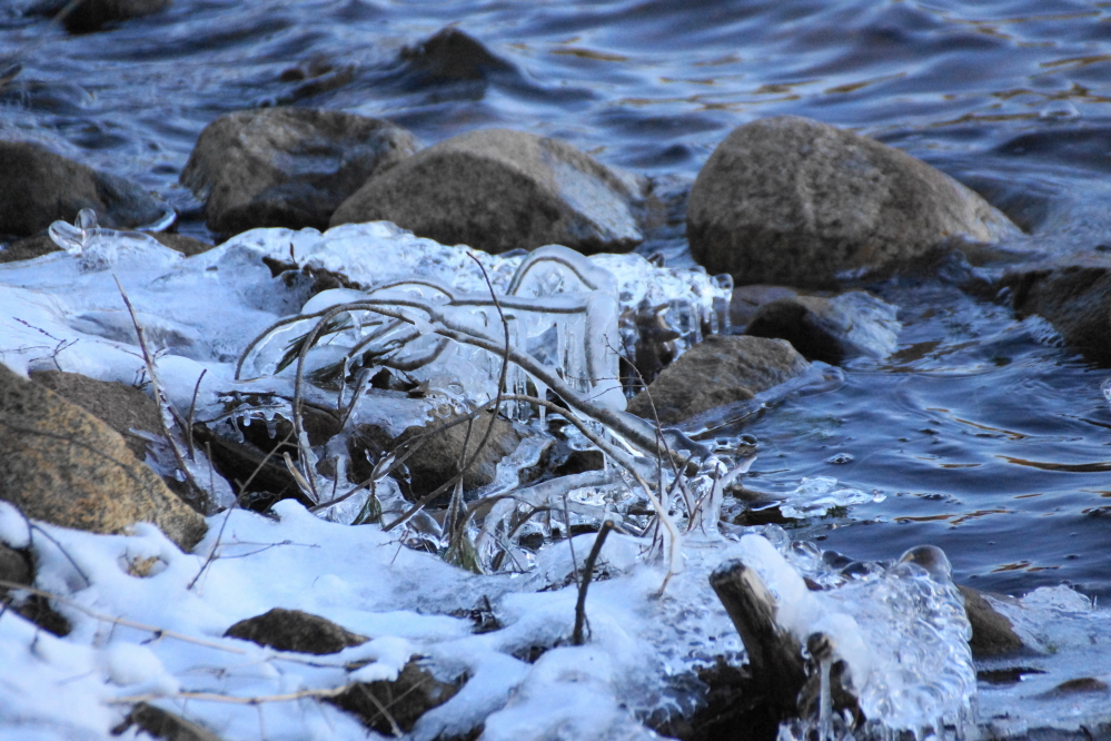 It may not have been ice-in wintery, but it was cold enough to produce a slip or two of ice on the shoreline.