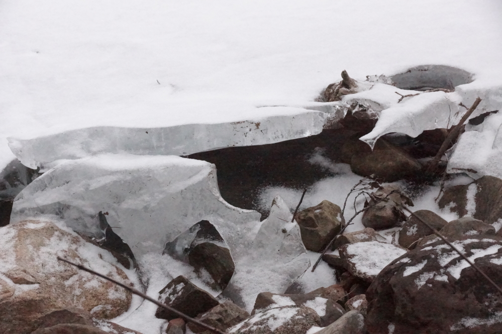 It was cold at the start of the week. Not the sub-zero cold that was to come, but cold enough to freeze in place ice sheets that were previously scrubbing rocks on the shoreline.