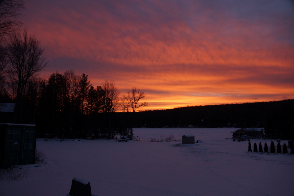 After the snow and before the sub-zero cold, we had some pretty good sunsets.