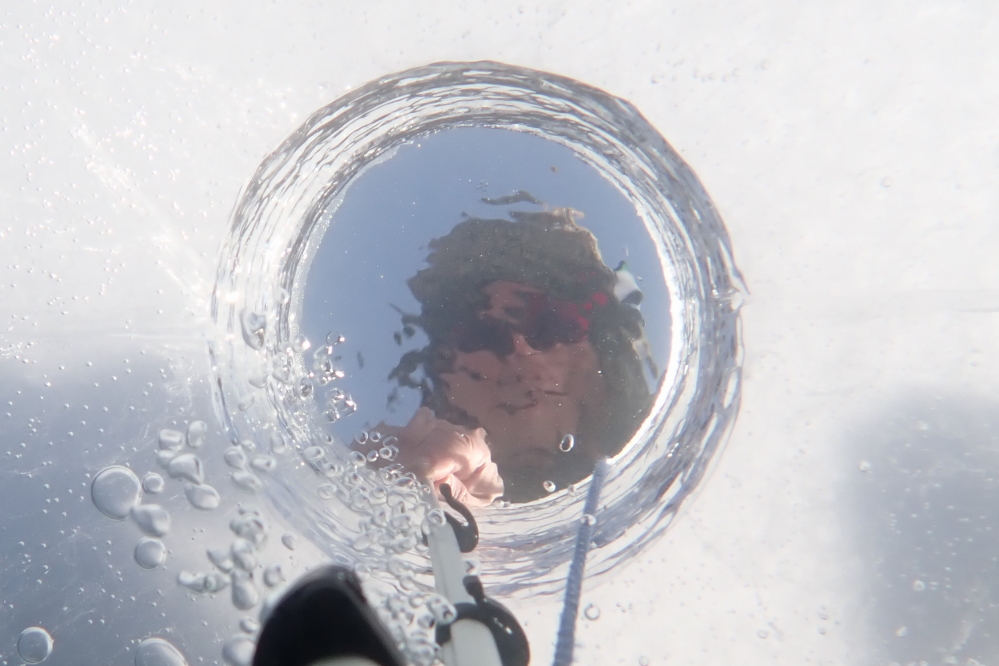 I don't recall when the lake had over a foot of such transparent ice.