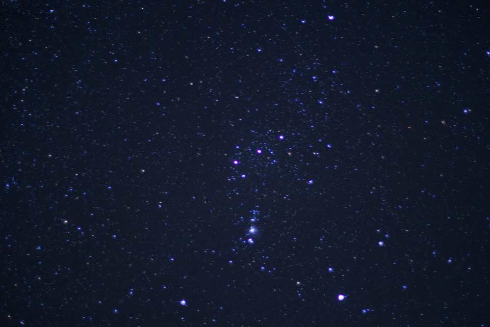 Sunday night was unusually clear for this time of year. You could almost read by the light of Orion's belt stars.