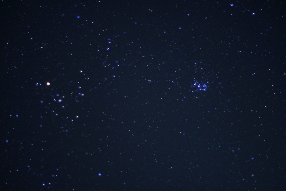 And if some trees blocked those stars, there was always Aldebaran in Taurus and the Pleiades.