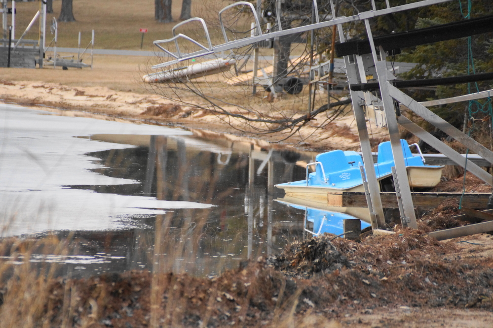 By the weekend, the open water on the north shore of the lake was almost boat floatable.