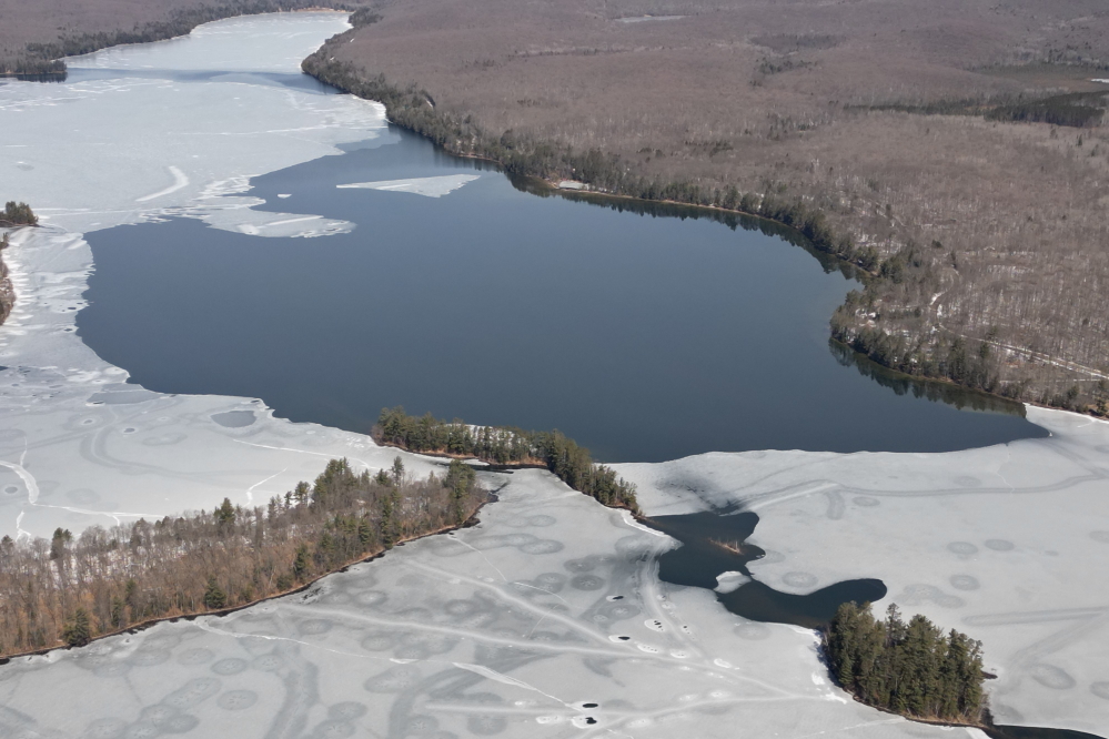 We're not sure what opened the lake here (some warmer runoff from the rain?), but it's a good start in clearing Lucerne of ice.