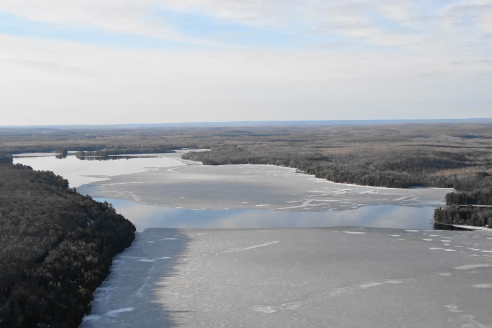 On Sunday, the open areas on the south were opener.