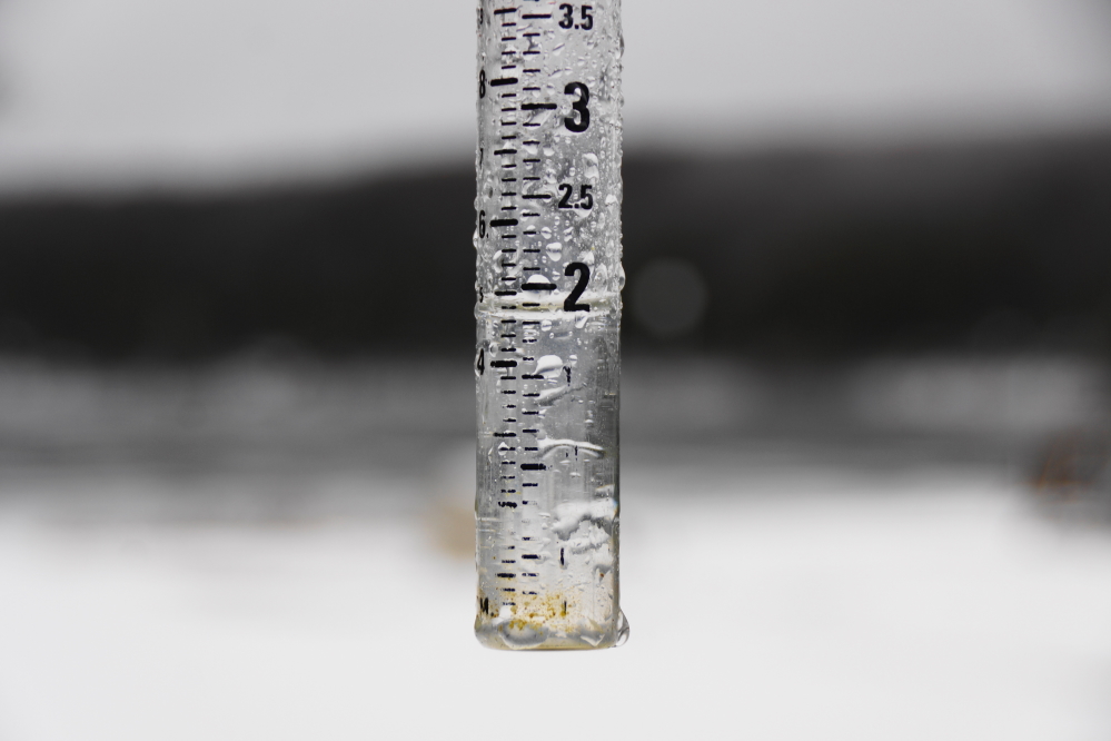 Heavy overnight rain took much of the snow and swelled all of the creeks and inflows.