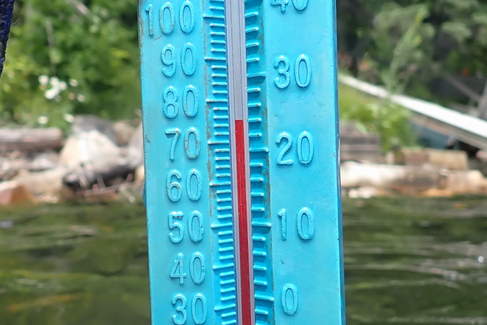 The lake temperature started the week at 76°F.