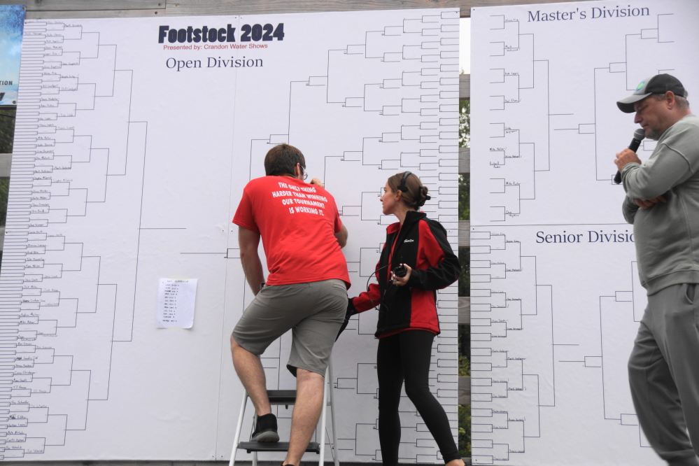 Despite the weather, the double elimination tournament moved along smoothly.