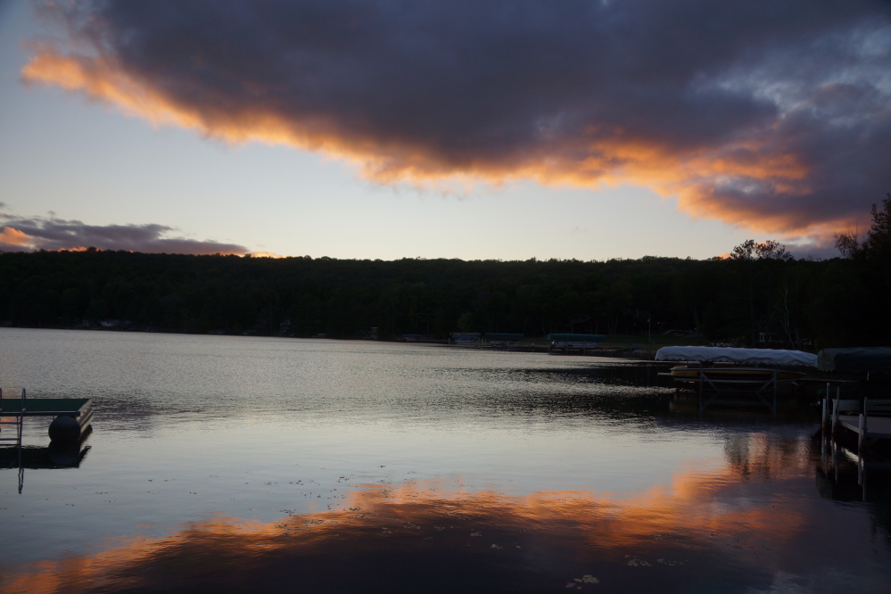 The colors of sunset were just as good as any during the warmer evenings of the year..