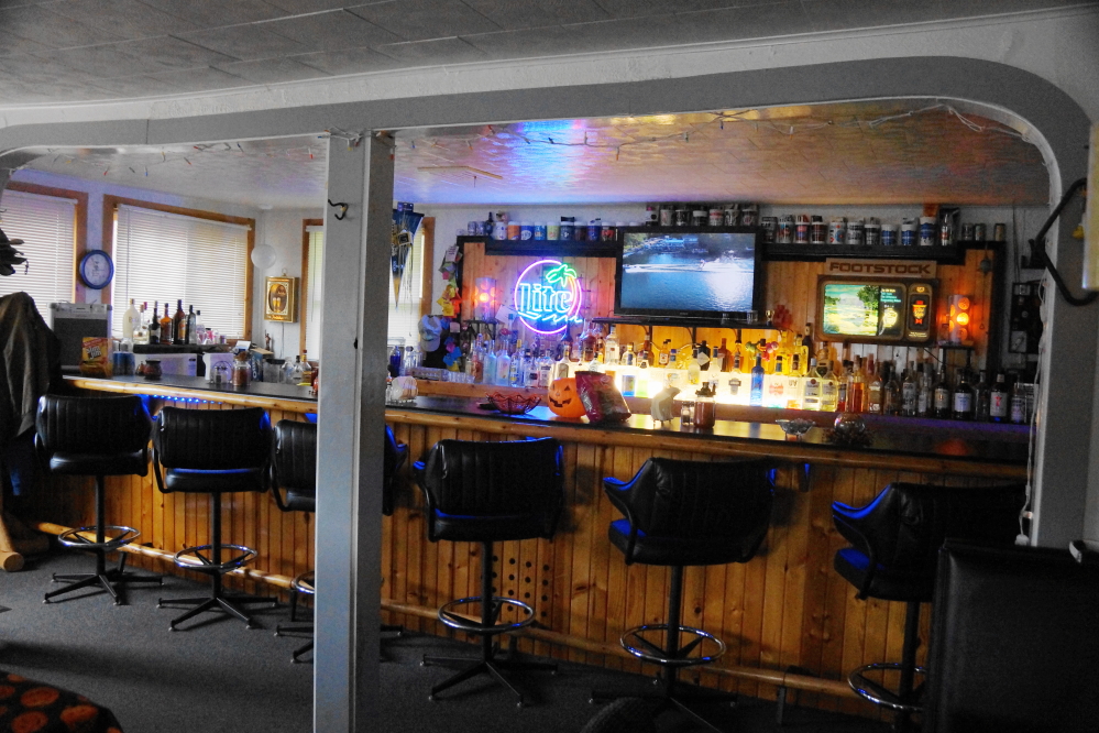 The bar was readied for the event before sunset.