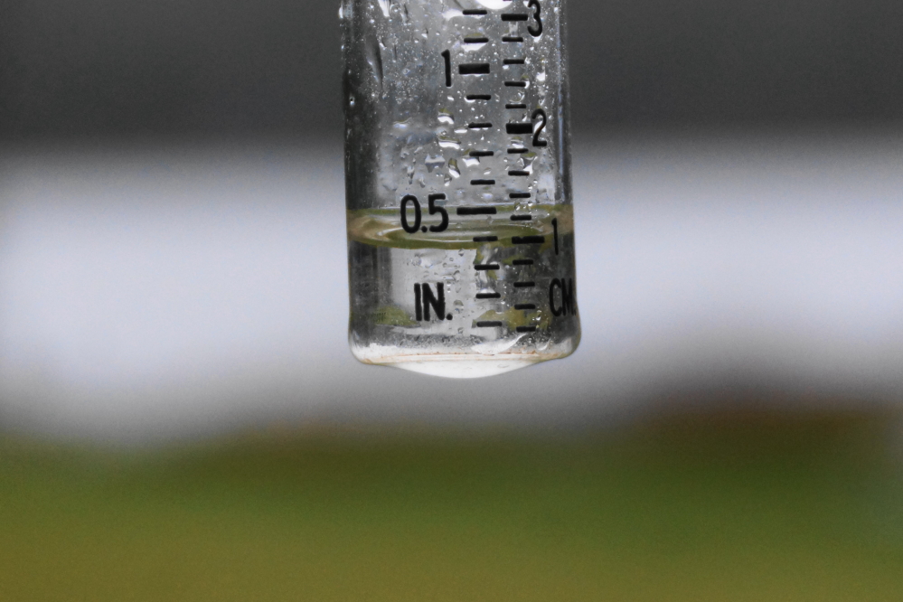 The first overnight rain added up to about a half an inch.