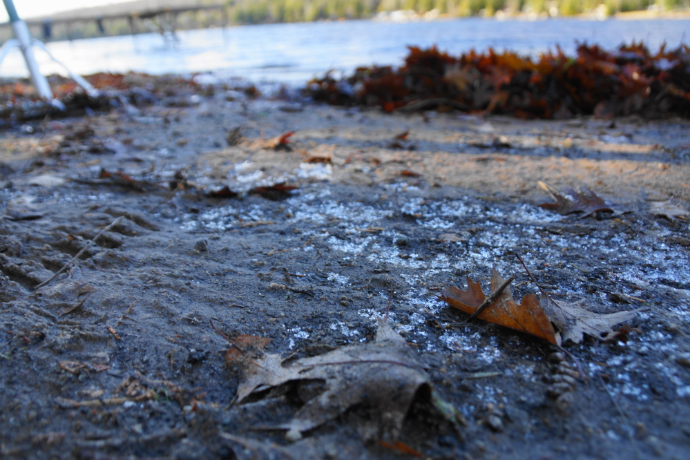 The annual Lake Lucerne Ice-In contest is up and right on que patches of ice sprang up on Lucerne's shoreline.