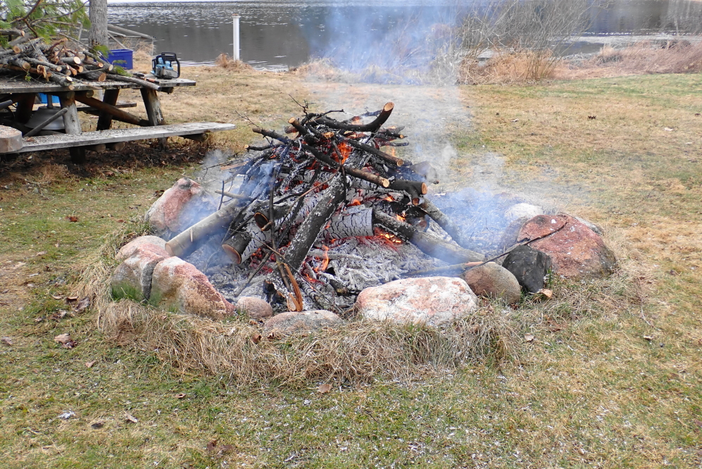 The Great Ice Storm of '25 was almost 4 weeks ago. The campfires around the lake should be well stocked by the downed trees and limbs for most of the summer.