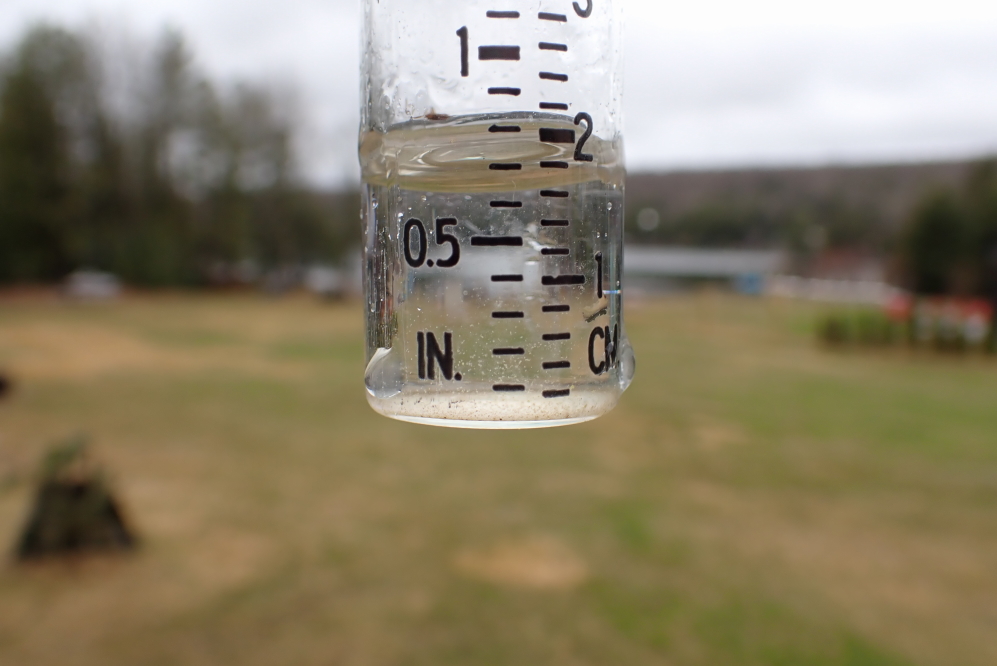 After the ice left us, it rained. It's getting more than a little soggy out there.