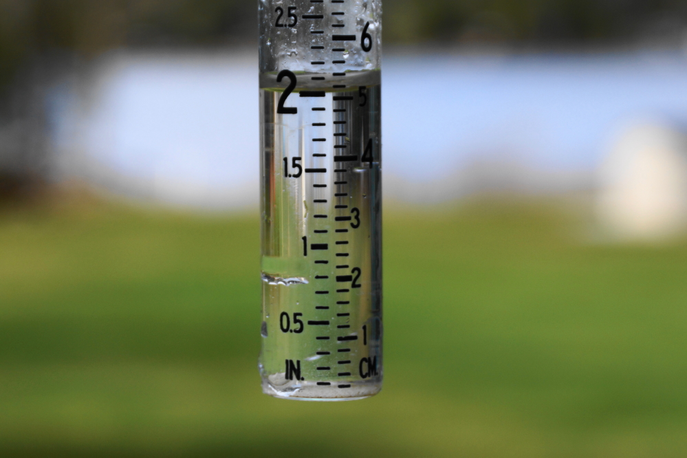 The first round of rain left the lake 2 inches deeper. The lesser rain that followed added another half an inch.