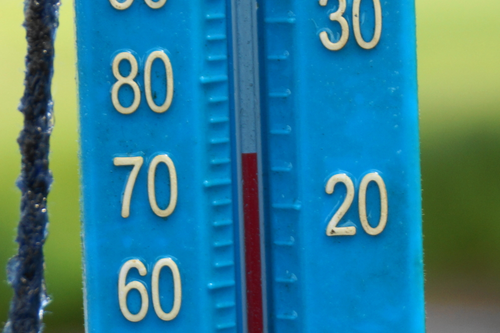 The bout of cold weather took the lake temperature down to 72°F.
