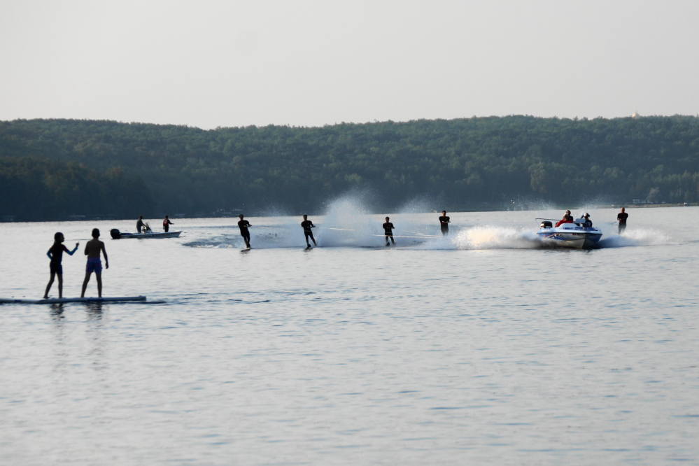 Monday's flat lake helped in making it one of the best ski shows of the year.
