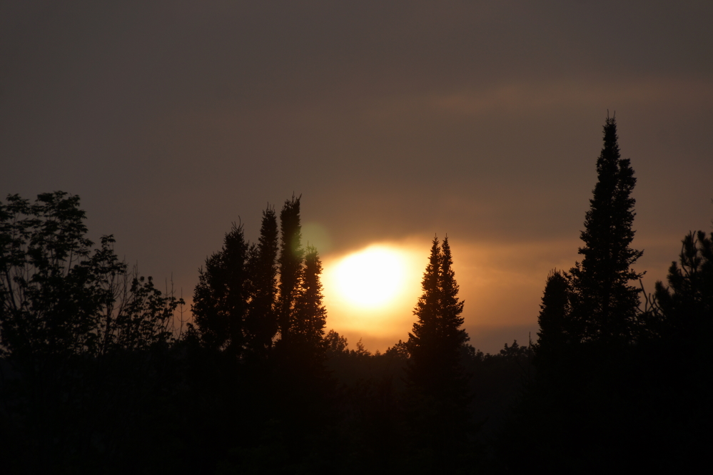The air quality last week was better. There were a few days with smokey orange sunsets, but the smell of burnt moose was light for the most part.