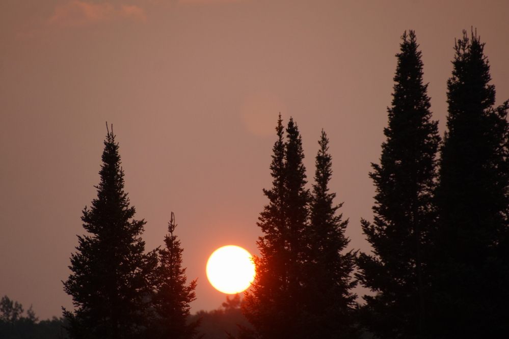 The lake area got its share of lung irritating particulates and reduced visibility, but we also had some good sunsets. Thanks, Canada.