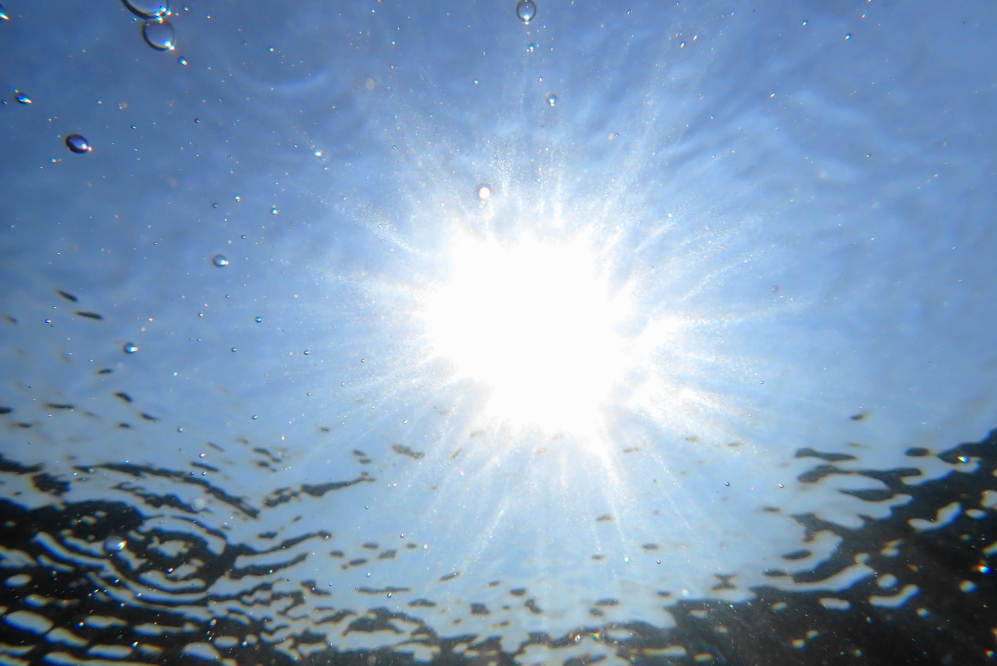 By Sunday, the lake temperture was 74°F. We prefer Monday's 78°F, but we'll take it.