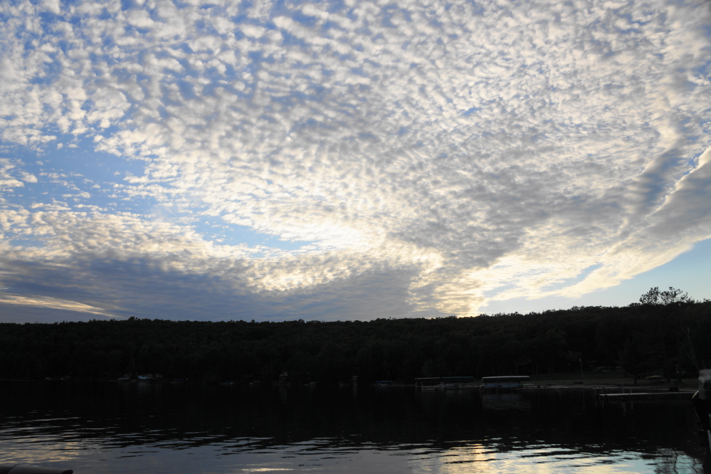After the footing event, clouds started to move into the area.