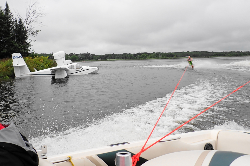 The sea plane tucked into a corner near the boat landing was a new thing this year. On Saturday, it only slipped its moorings once.