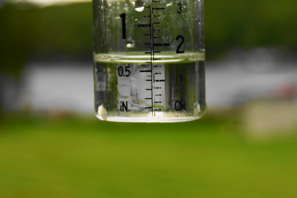 By Friday morning, the lake was just over half an inch deeper.