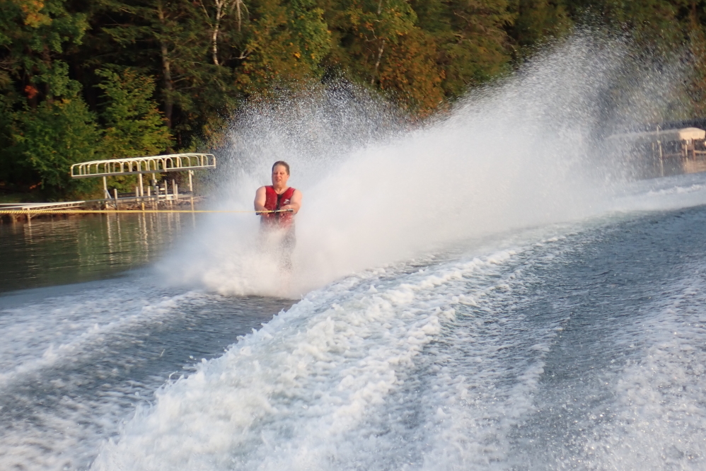 During the toasty part of last week, the lake was also blessed with flat water. This made swimming, boating, and skiing particularly enjoyable.