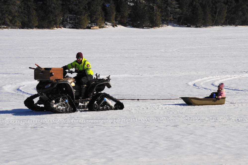 The warm weekend had some of the men think tree tapping. Feet were added to an ATV.  Load testing went well.