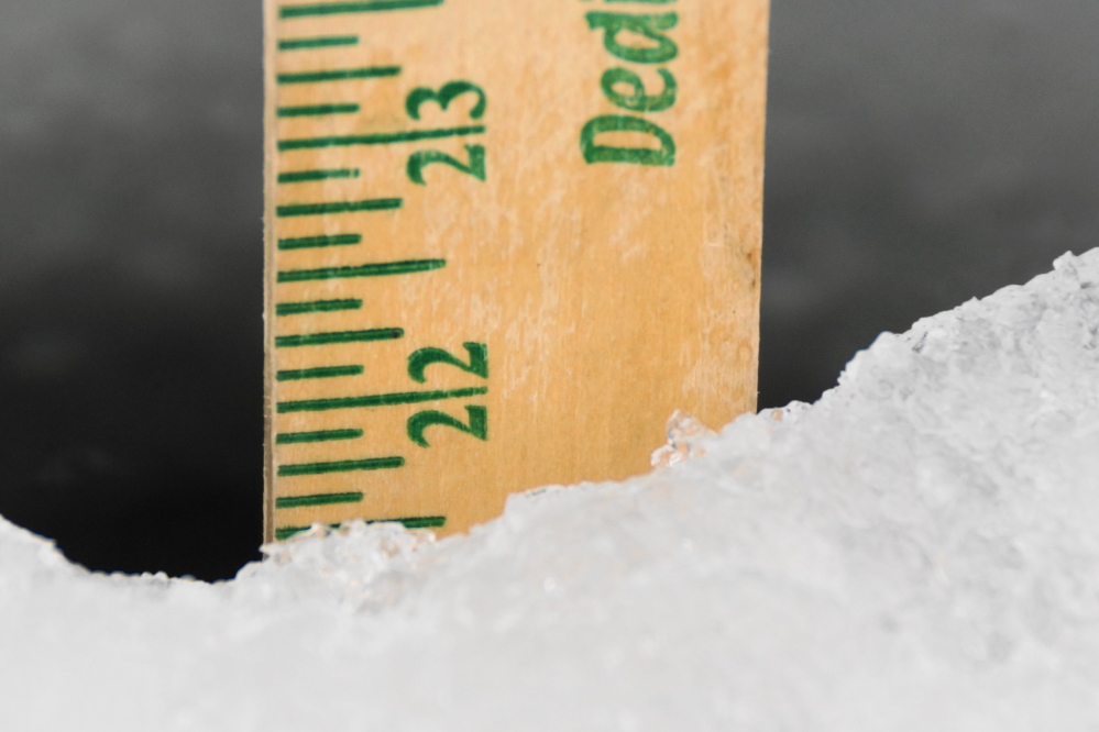 As of sunset on Sunday, there's 21 solid inches of ice blanketing Lucerne.