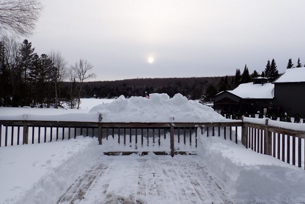 By day two of the great clean up, we got more snow sign. The lake ended up getting two more overnight snow events with under an inch of total accumulation. It was physically easy but psychologically demoralizing to clean off the additional snowfall.