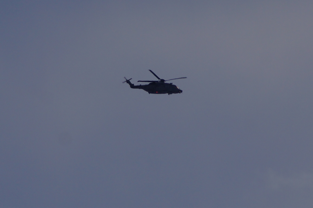 We have not had a B-52 flyover for years. Early last week, Lucerne did get a helo fly by. It was more thumpy than a B-52 and the pass lasted longer.