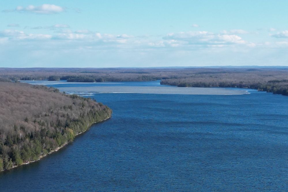By Sunday's close, there was less than 200 acres of ice separating the lake from ice-out.