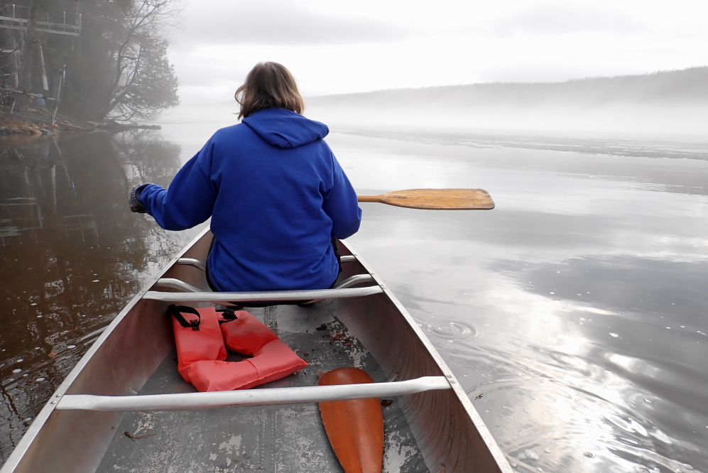 The rain and mid-week warmth opened the edges enough for small water craft to explore north Lucerne's littoral regions 