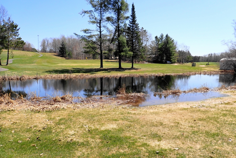 The passing ice left behind a deeper lake. Lucerne is 12.5 inches deeper than it was just before ice-in. Currently, the water hazards at the NCC are good, golf ball thieving metaphors for the lake.